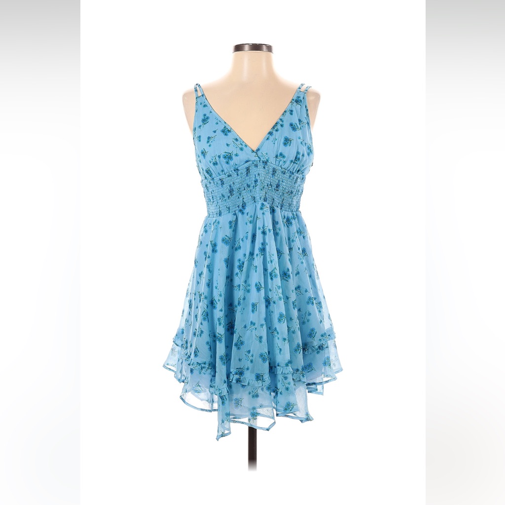 Urban Outfitters Blue Floral Mini Dress